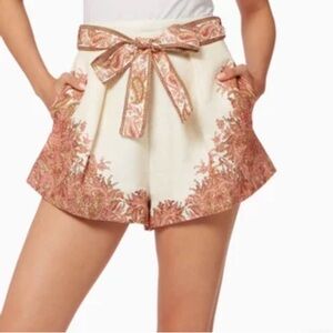 NWT Zimmermann Brighton Paisley Tuck Shorts AU1 US6
